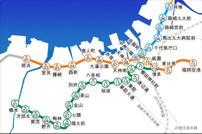 福岡市地下鉄 対象駅